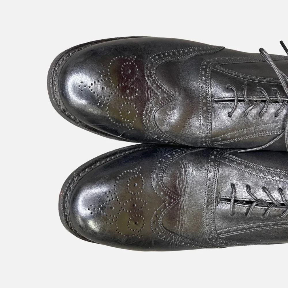 2001 Men’s Florsheim Imperial Kenmoor Black Leather Wing Tip Oxford Shoe Size 10